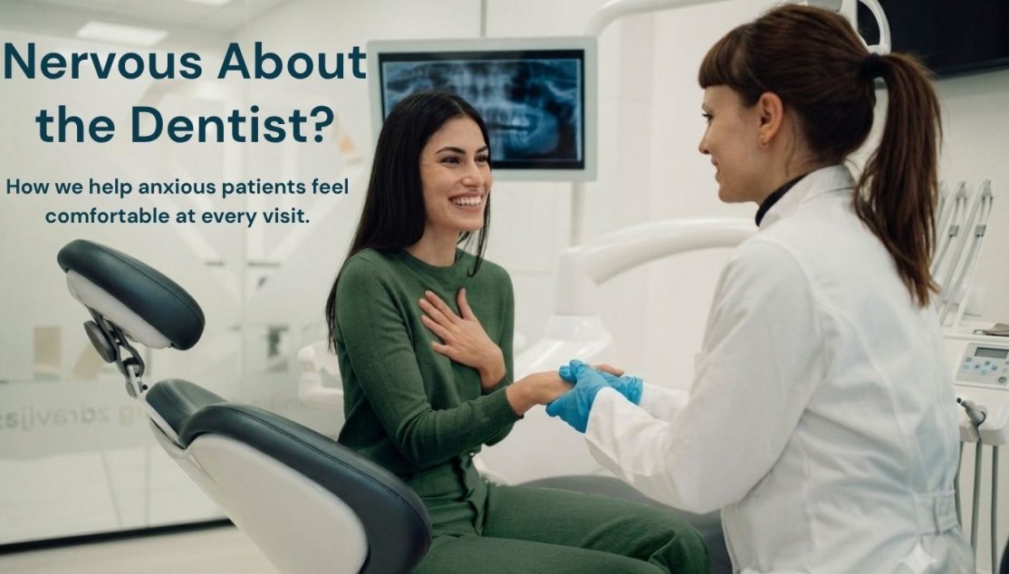 Nervous patient and dentist